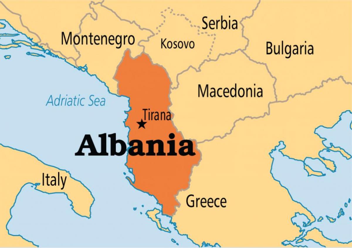 карта тирана Албания