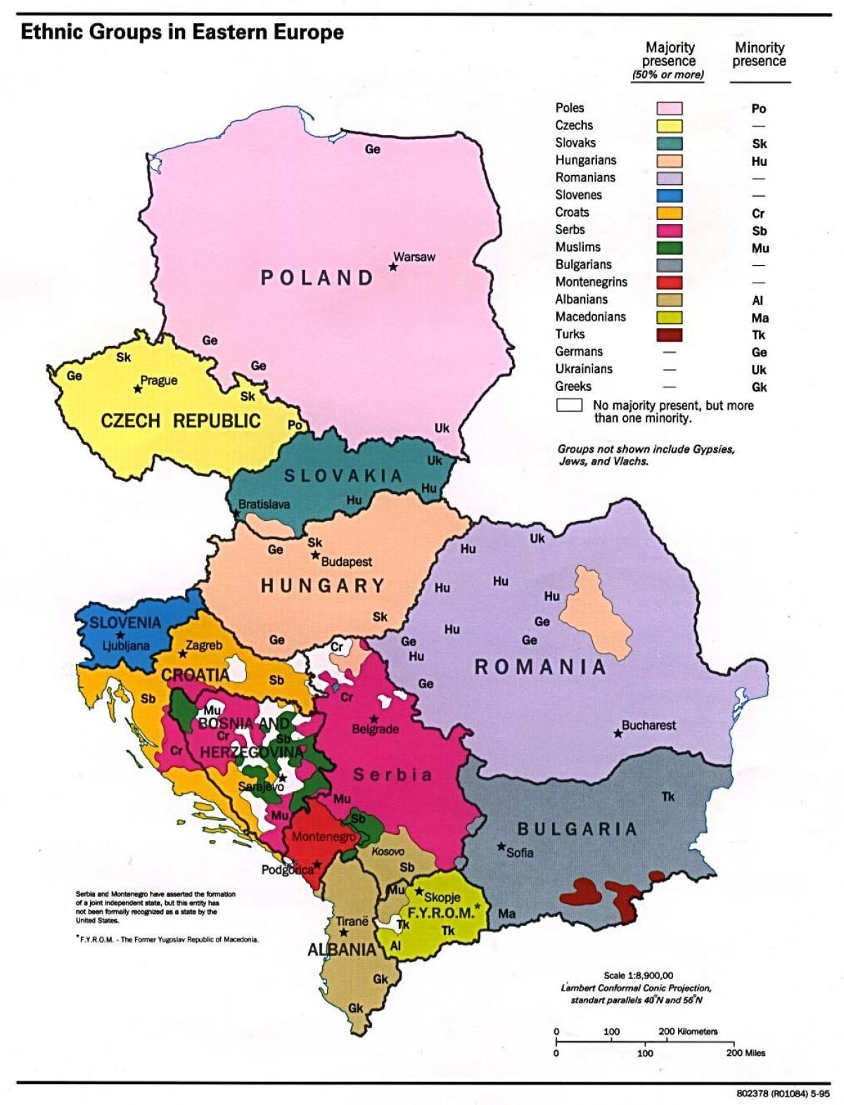 этническая карта Албании