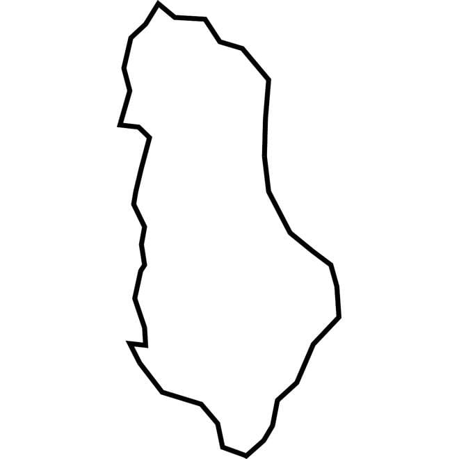 карта Албании векторная карта 