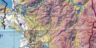 Карта Албании топографическая