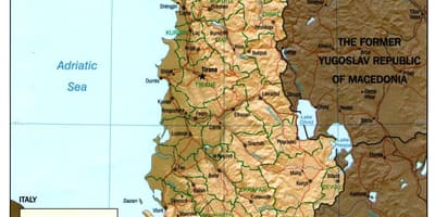 Албанский старой карте