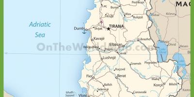 Албания дорогах карте