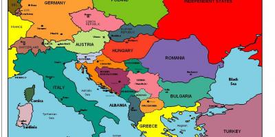 На карте Европы Албания
