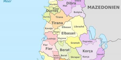 Карта Албании политические